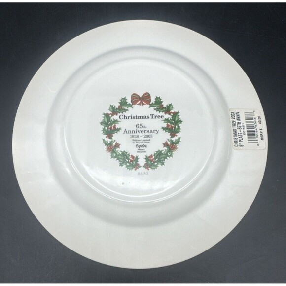 Spode Christmas Tree Round 2003 Annual Collector Plate 65th Anniversary - Picture 3 of 6